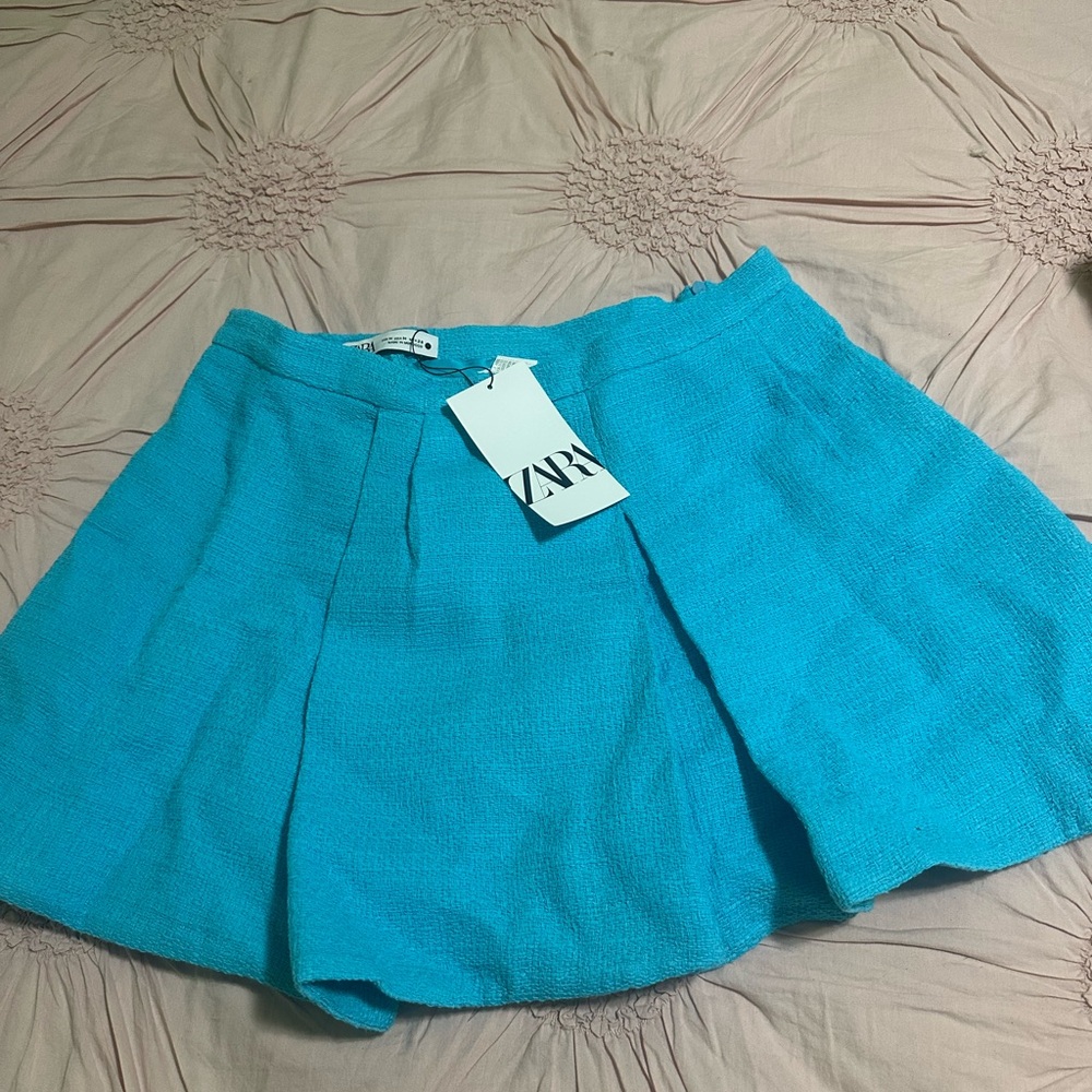 Zara Bright Turquoise Circle Skirt